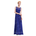 Starzz mangas Chiffon Long Royal Blue vestido de dama de honra Long Evening Dress ST000060-4